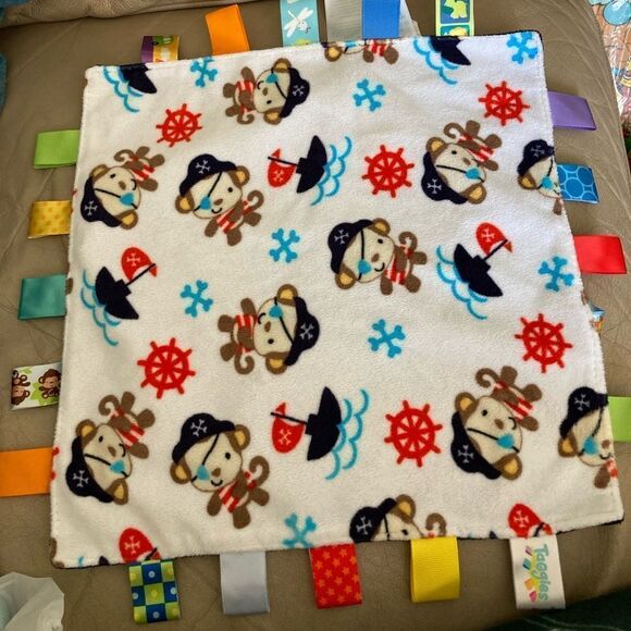 Infant Taggies Monkey Lovey Security Blanket - Picture 1 of 3